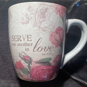 Floral Ceramic Mug with Inspirational Quote